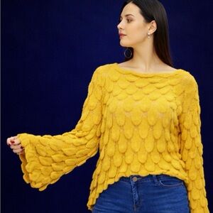 Delicate Crochet Lace Textured Sweater